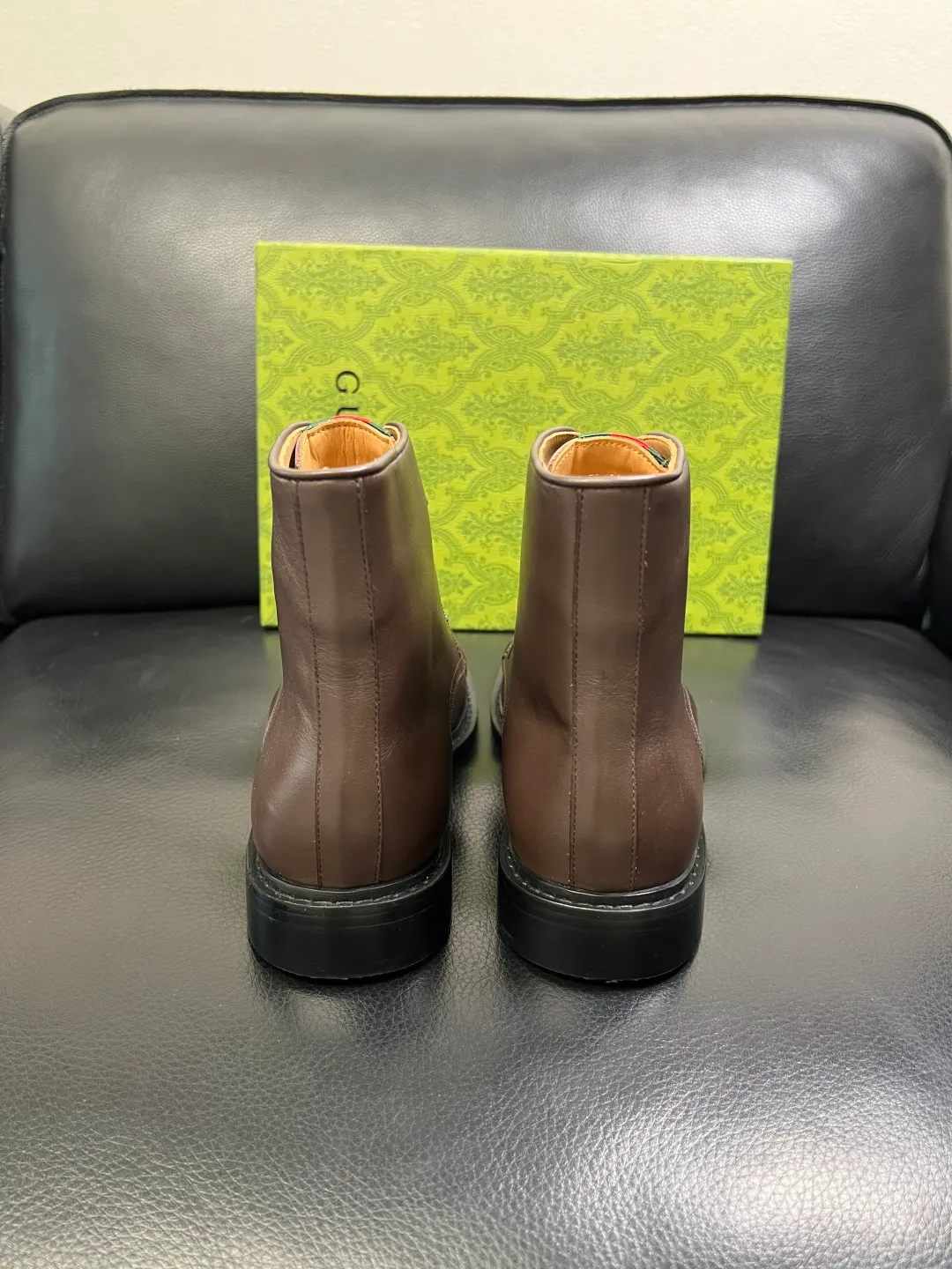 Men's shoes 💰900 Gucci High-quality top crafts Gucci Leather shoes and boots high-top series counter synchronization Original factory configuration, original cowhide imported from Italy, imported water-dyed cow lining, soles: original factory special supply original sole super comfortable, original factory and single goods High quality, welcome to compare and synchronization at the counter, code number 39-44 (customized 45)